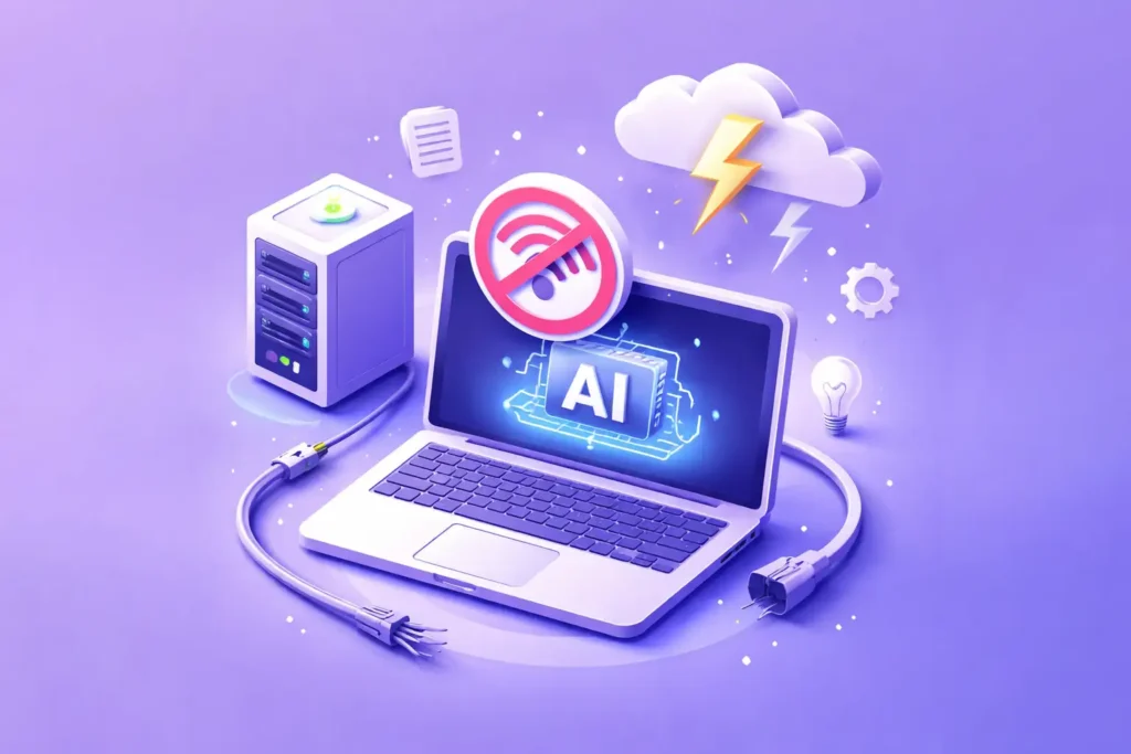 5 هوش مصنوعی بدون اینترنت 2026 در زمان قطعی اینترنت + جدول مقایسه